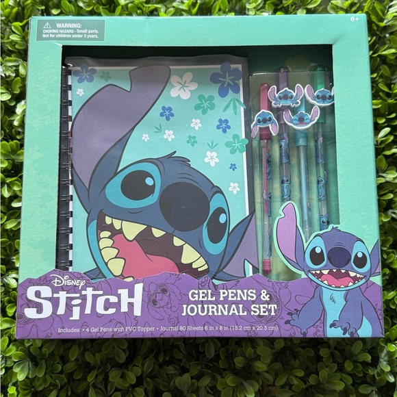 Disney Other - Disney Stitch Blue and Purple Gel Pen Journal Set